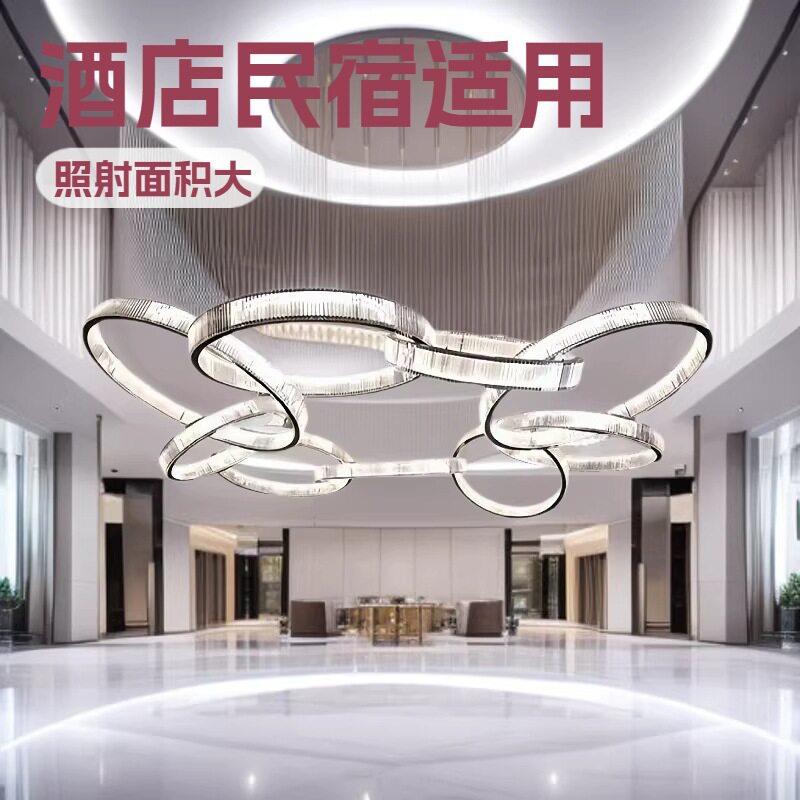 环形水晶工程吊灯商场装饰售楼部沙盘非标灯饰创意灯具大厅吊灯