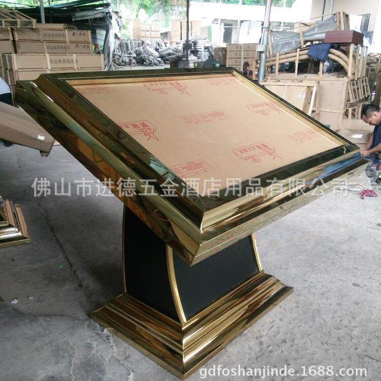 不锈钢平面导向台楼层索引台落地式平面指引台钛金卧式LED灯箱