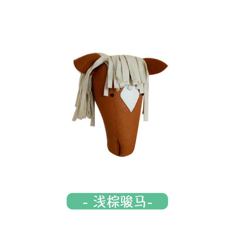 厂家立体动物头墙饰挂饰儿童房墙面客厅壁饰毛毡动物头造型壁挂