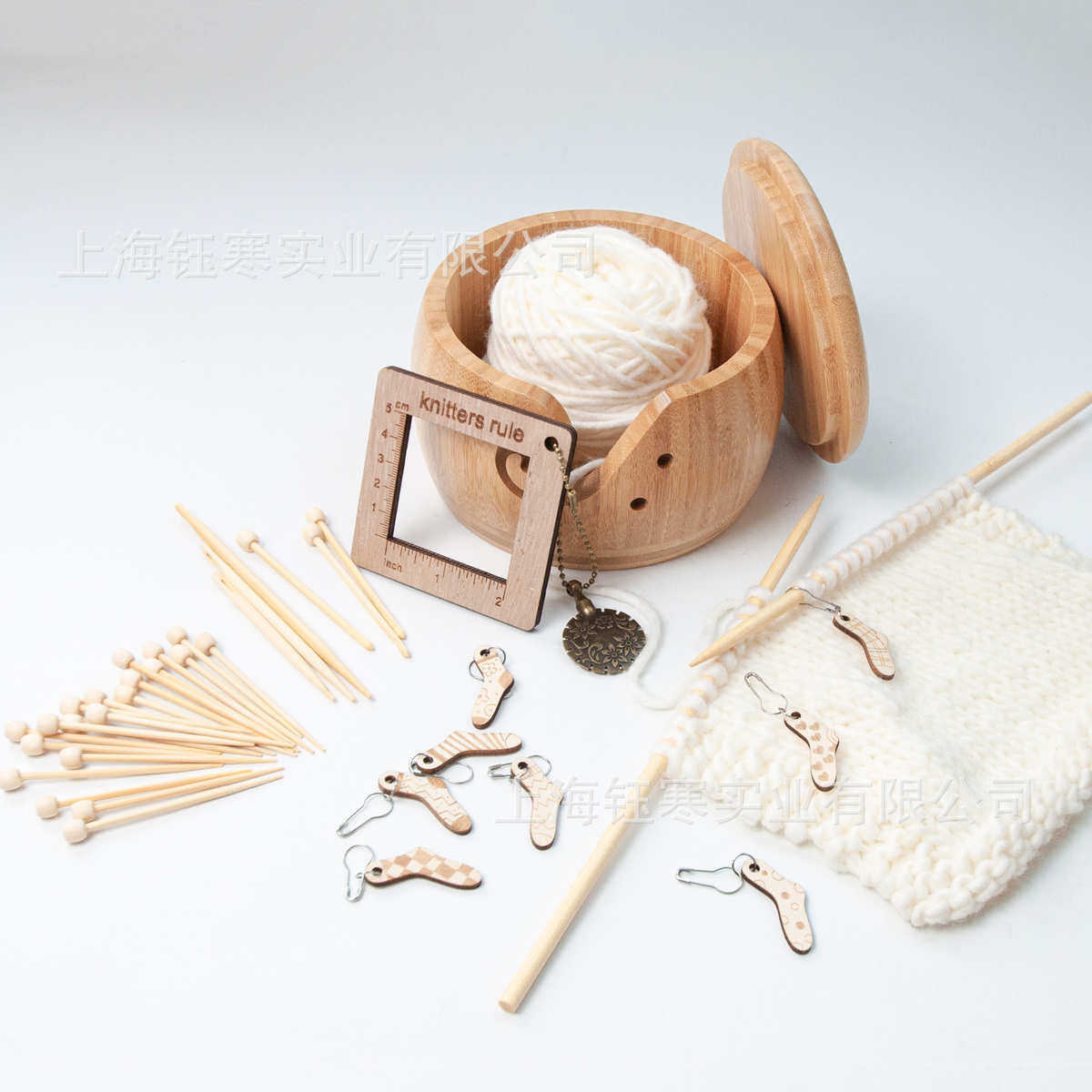 木质毛线碗毛线编织工具mini固定针mini修补钩针密度尺切线器套转,居家布艺,线盒,淘宝优惠券,粉丝福利购,淘宝优惠卷