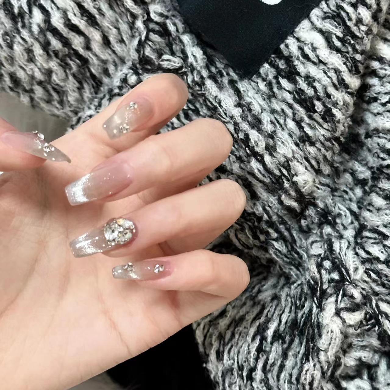 可拆卸穿戴贴片晶石猫眼闪钻甲片