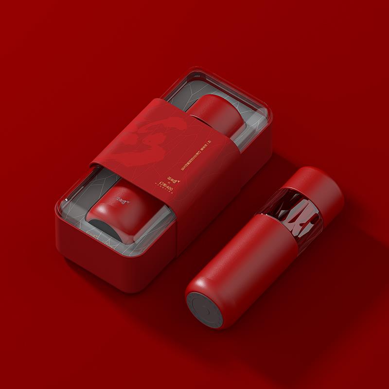 正品花间道保温杯男闷6茶杯士机械温显31品内胆高档商务礼水杯子