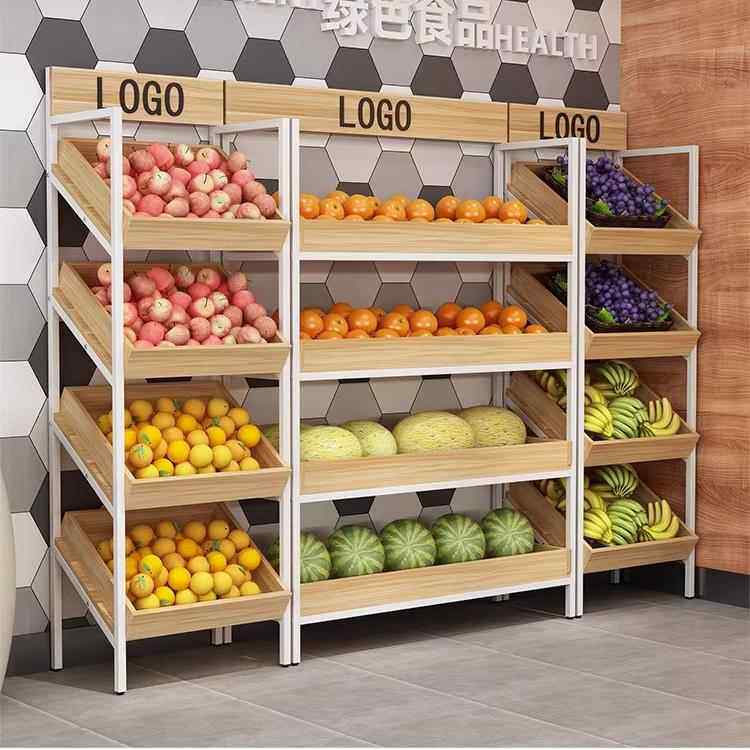水果店货架蔬菜货架展示柜置物架红酒架蛋糕柜生鲜超市果蔬多层架