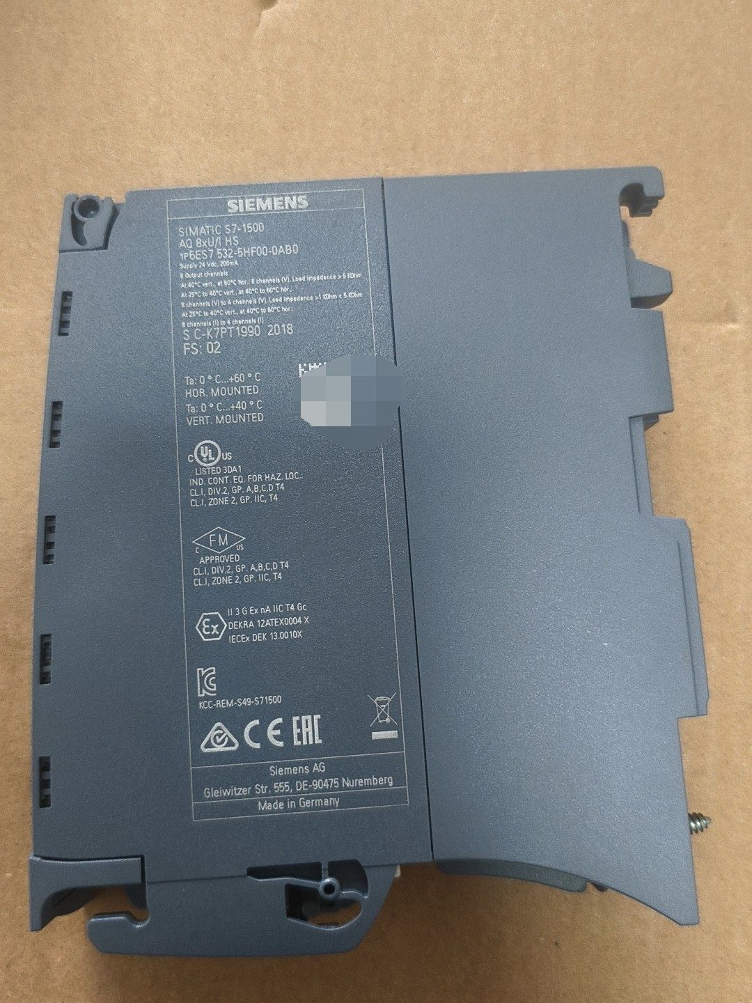 西门子SIMATIC S7-1500 AQ 8xU/I HS