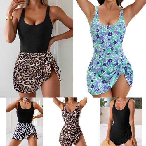 Strap one-piece swimsuit women's floral sports
