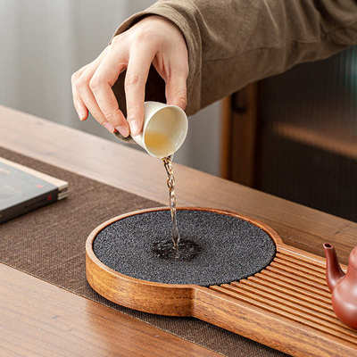 茶具茶盘干泡竹制席面茶台托盘重竹家用功夫中式禅意茶托茶具配件