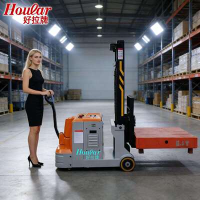 跨境hoular好拉现货CDD1000无支腿全电动堆高车仓库平衡重式叉车