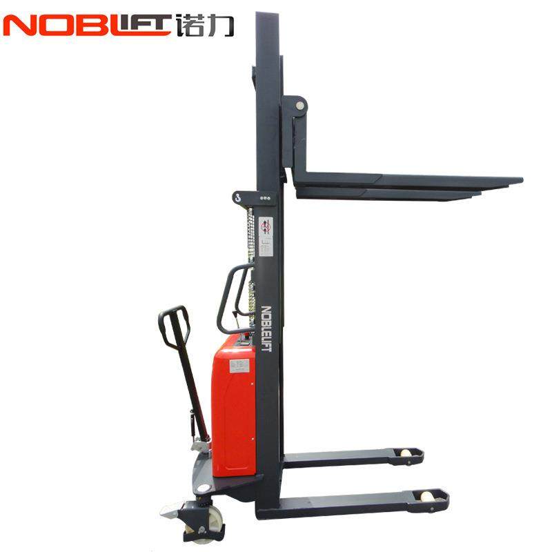 手推电升降半电动叉车堆高车1吨1.6米半自动叉车电动叉车