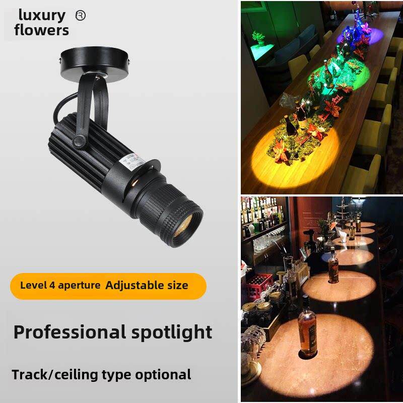 表面安装Cob聚光灯Led聚光灯酒吧小舞台餐桌气氛灯变焦商店轨道灯
