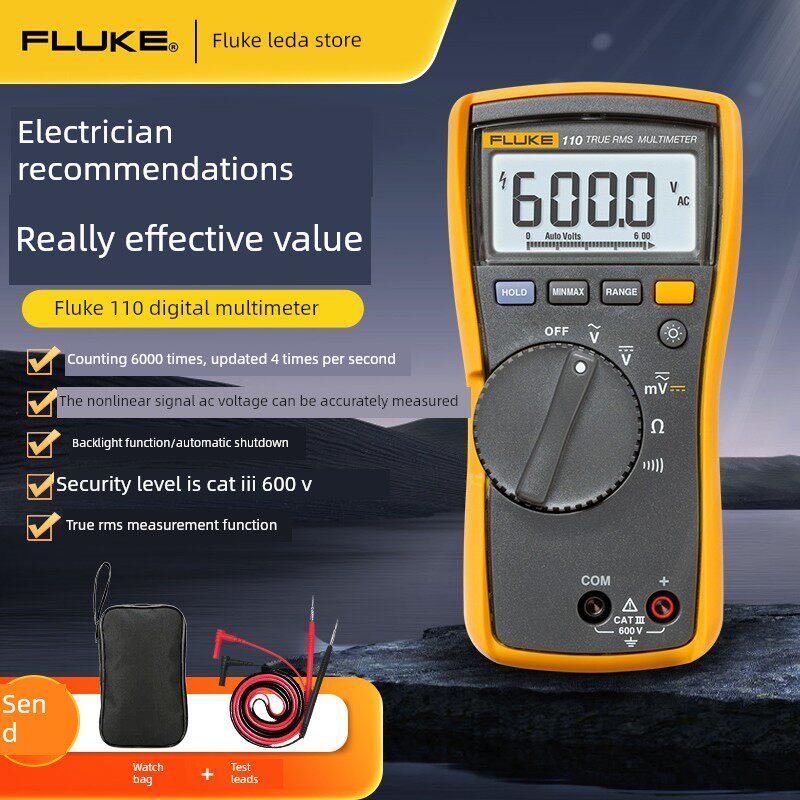 福禄克数字万用表F110真有效值高精度电工专用交直流电压表600V图片