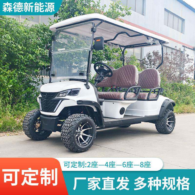 电动高尔夫球车四轮4座2座沙滩捡球车学校60V厂区景区园区观光车