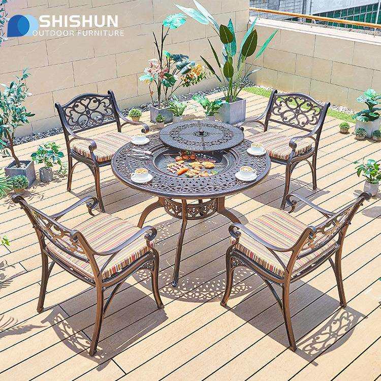 户外铸铝别墅阳台家具酒店庭院桌椅休闲花园露台室外桌椅家具组合