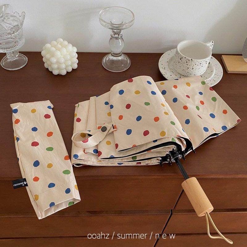 童年小镇～ooahz自制｜海洋球波点高防晒晴雨两用伞 遮阳黑胶雨伞