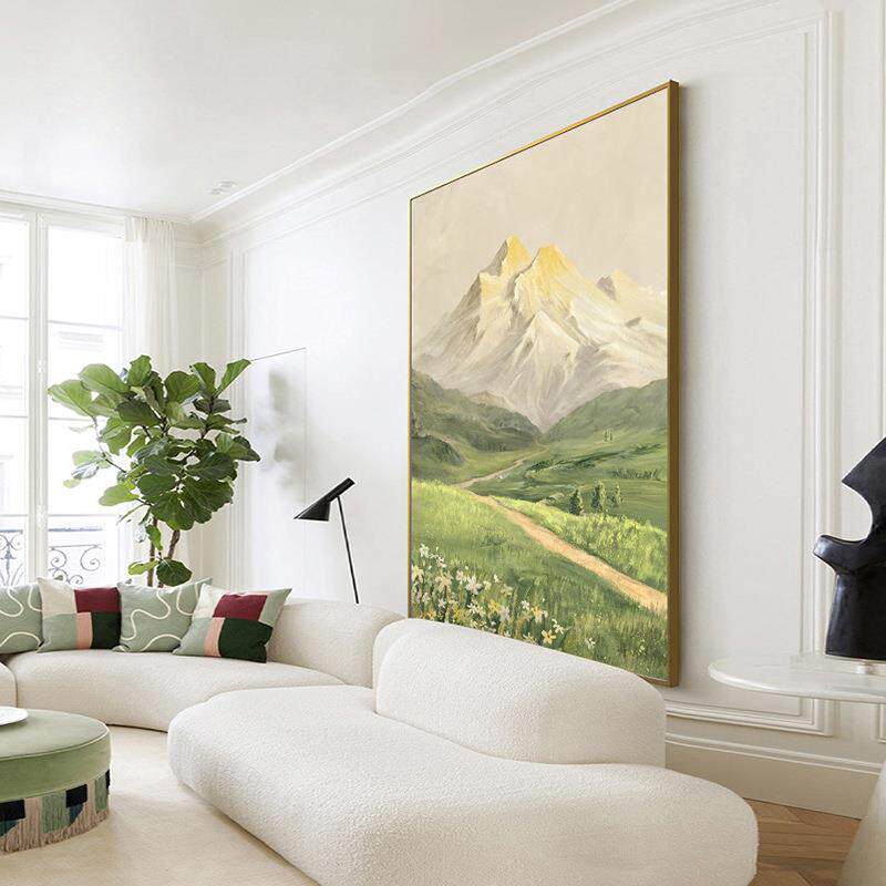 日金山玄关装照画饰北欧客厅走廊挂山水风景沙9发背画景墙落地壁