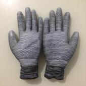 彩色无硅PU点珠颗粒防滑耐磨点胶涂掌挂胶尼龙劳保手套搬运采摘用