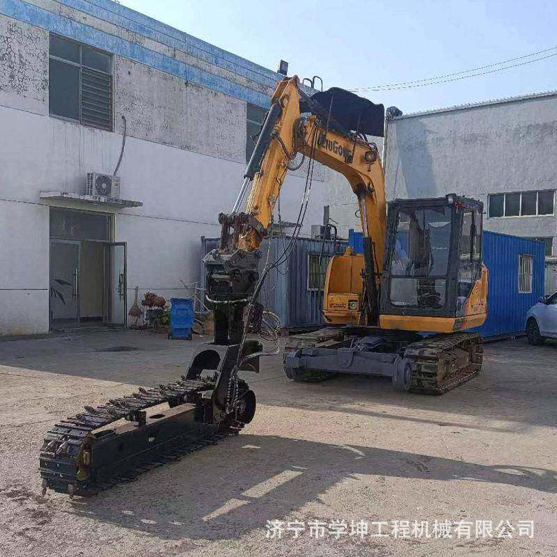 柳工75挖机改装轨道轮挖机行走系统铁路铁装设备快速行走底盘
