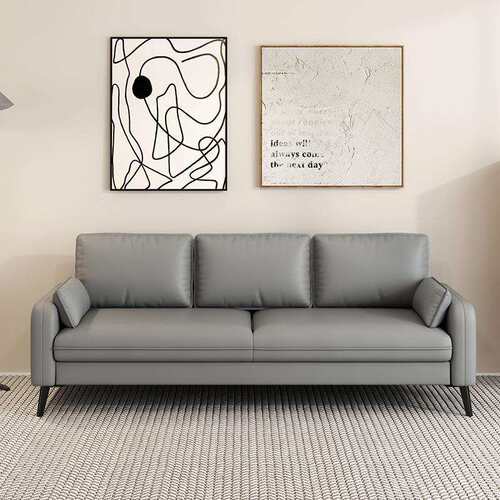 意式极简小户型客厅卧室出租房用经济型网红款双人免洗科技布沙发