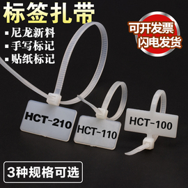 标签扎带塑料尼龙标牌扎带电缆，电线网线做记号，标签扎带束线带hct