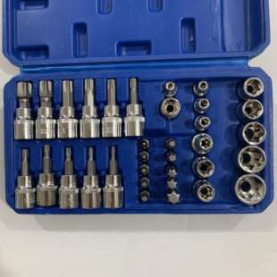 34件组套3/8中飞E型套筒星形套筒头子E4-E20内六梅花批头T10-T60