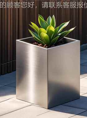 户外铁艺30952花箱植组合种池锈钢电镀花不槽商业树街花坛大号弧