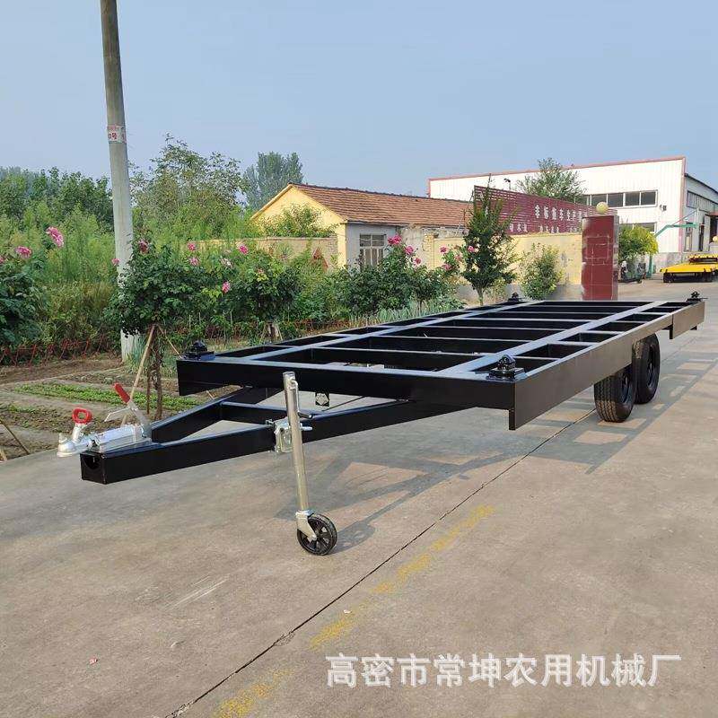 2.5吨木屋底盘 无动力牵引式房车框架拖车移动式房车木屋底盘拖车