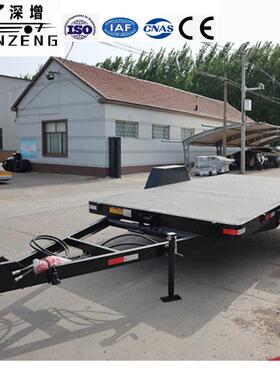 5吨履带收割机拖车 水稻收割机拖车 平板拖车 半自卸挂车农用拖车