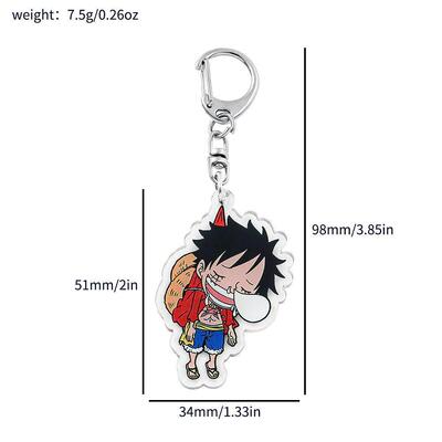 Anime ONE PIECE Keychain Cartoon Figure Monkey D Luffy Roron