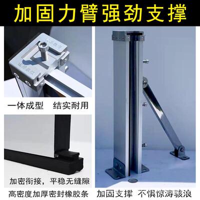 组装式铝合金挡水板不锈钢可拆卸防汛阻水板沿街商铺防内涝挡板