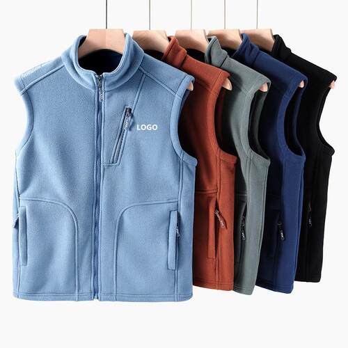 Men's Winter Fleece Vest Jacket - Polar fleece lining