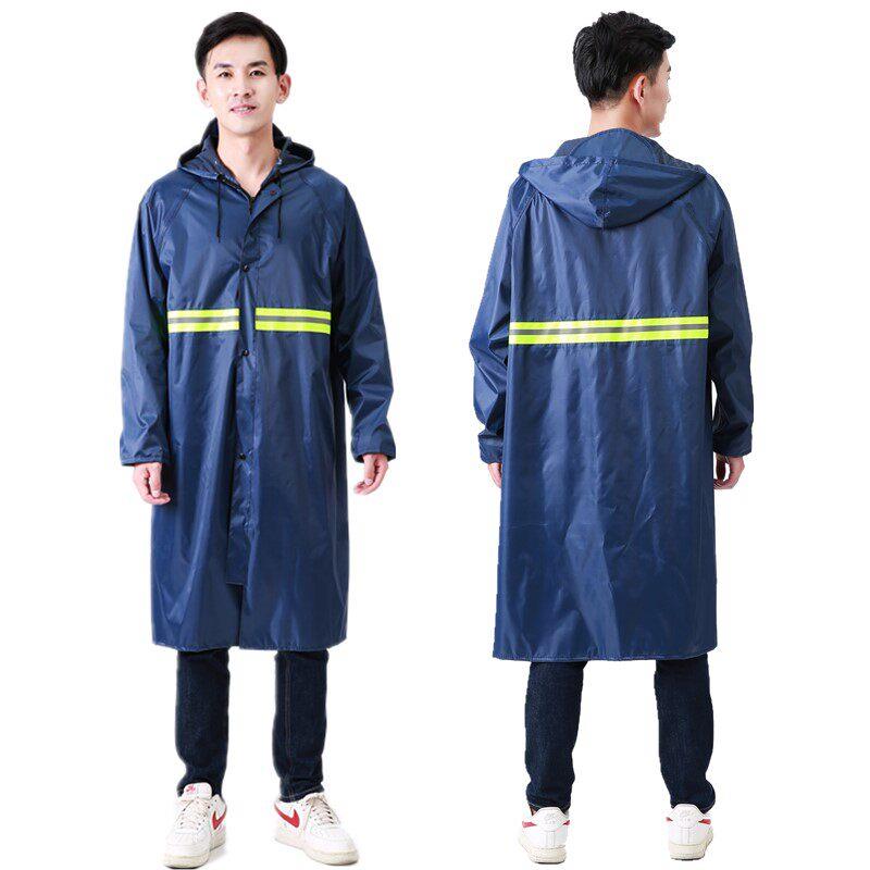 牛津布雨披一体 长装雨衣 防雨防汛防水衣 纽扣式外卖防水装披风