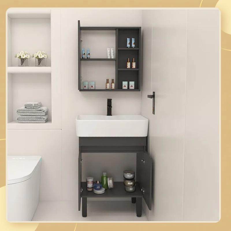 小小FWO尺寸多实木落地式浴室柜层组合陶瓷一型体盆户极窄边洗漱