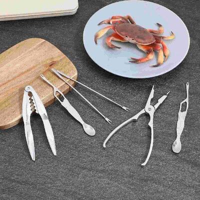 Crab Claw Tool Set 6Pcs Stainless Steel Lobster Nut