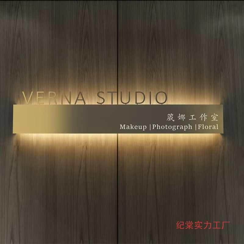 牌90镂空灯箱ed招广牌发光告制作户外l门头门牌挂墙式公司牌匾
