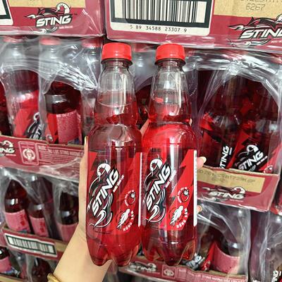 越南饮料STING草莓味汽水碳酸饮料6瓶*330ml nuoc tang luc好喝