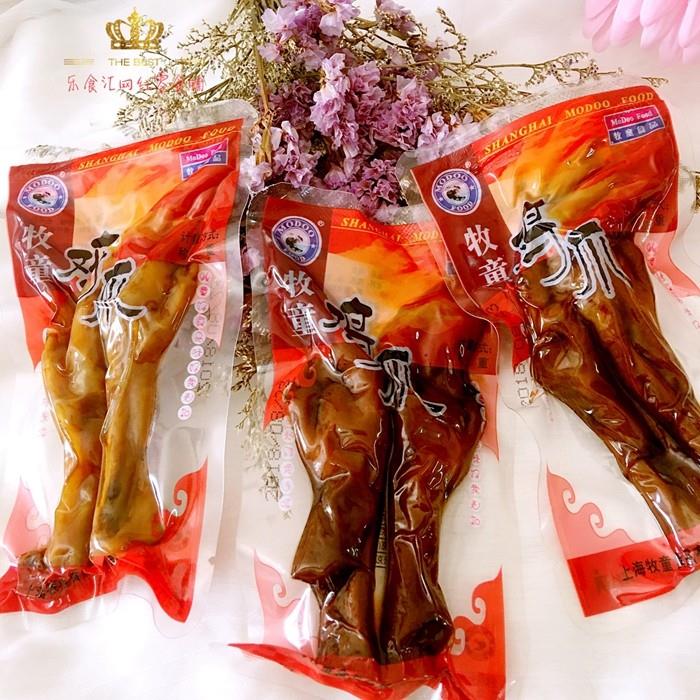 牧童鸡爪500g小包装双个凤爪上海红烧卤味零食怀旧零食休闲即食