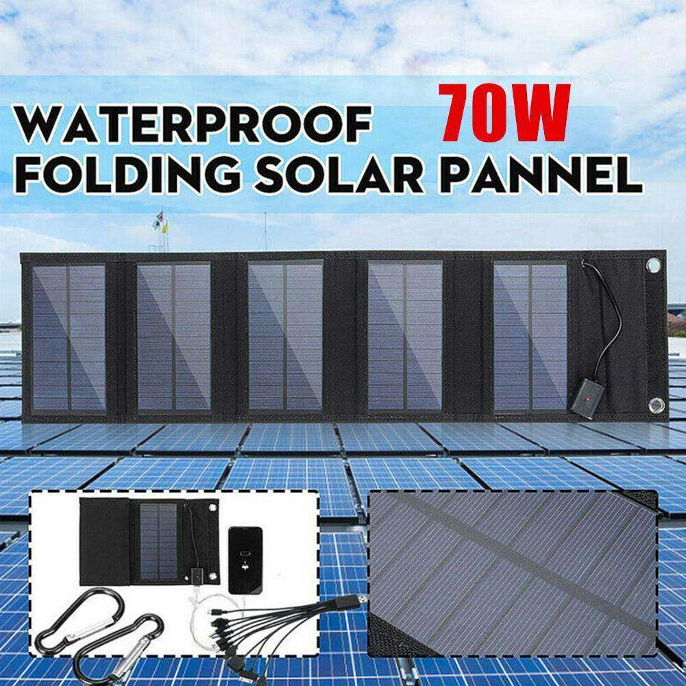 12W太阳能折叠包充电器 70W可定 5V USB户外手机便携太阳能板充电