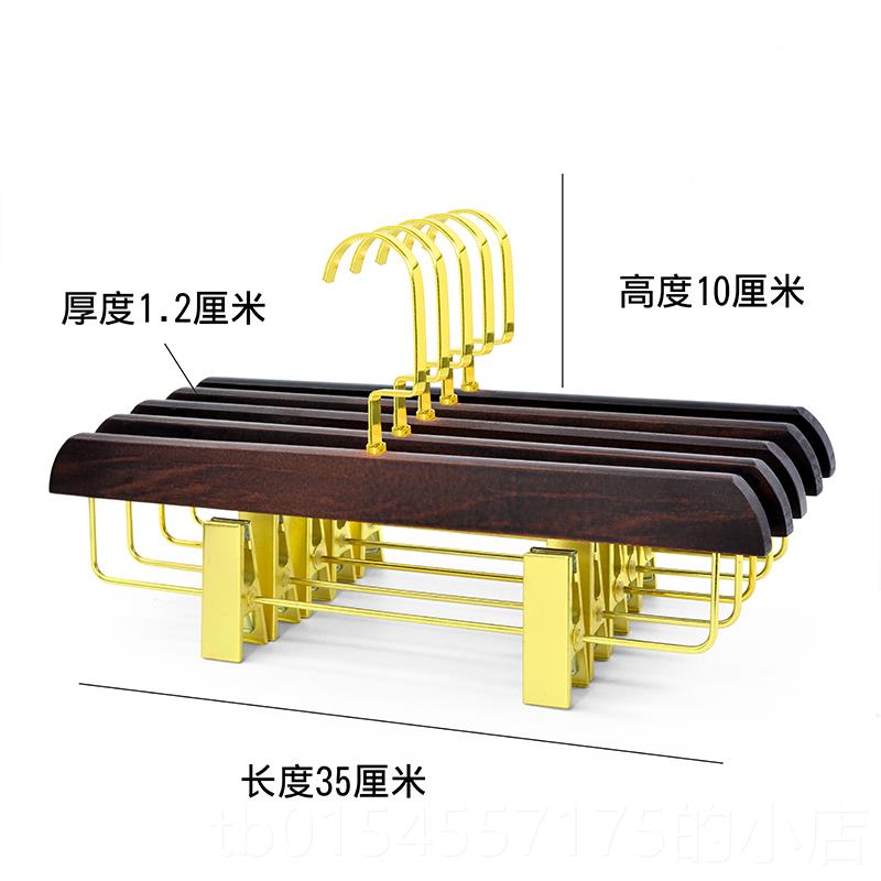 正品裤夹裤架女装衣架服滑装店专用防实复裙裤挂木儿童定制logo衣