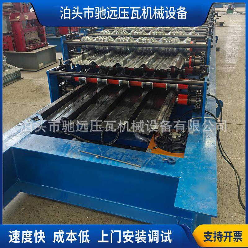 彩钢压瓦机 铁皮全自动压瓦机器设备彩钢瓦金属冷弯成型设备