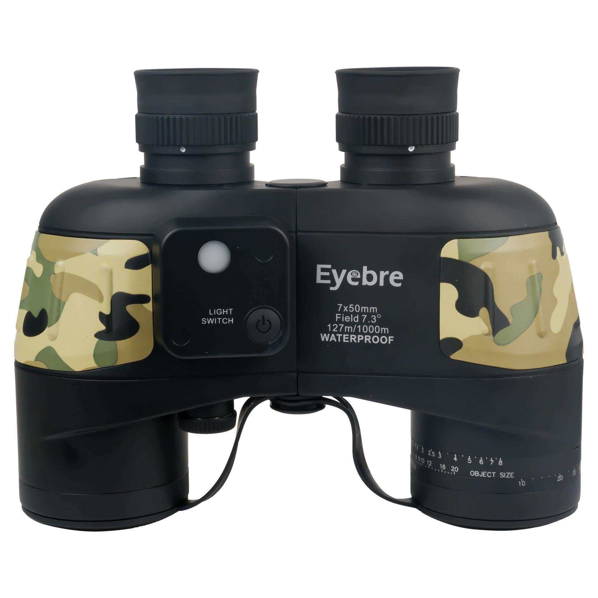 艾博睿10x50望远镜高清防水带坐标罗盘测距双筒望远镜航海跨境