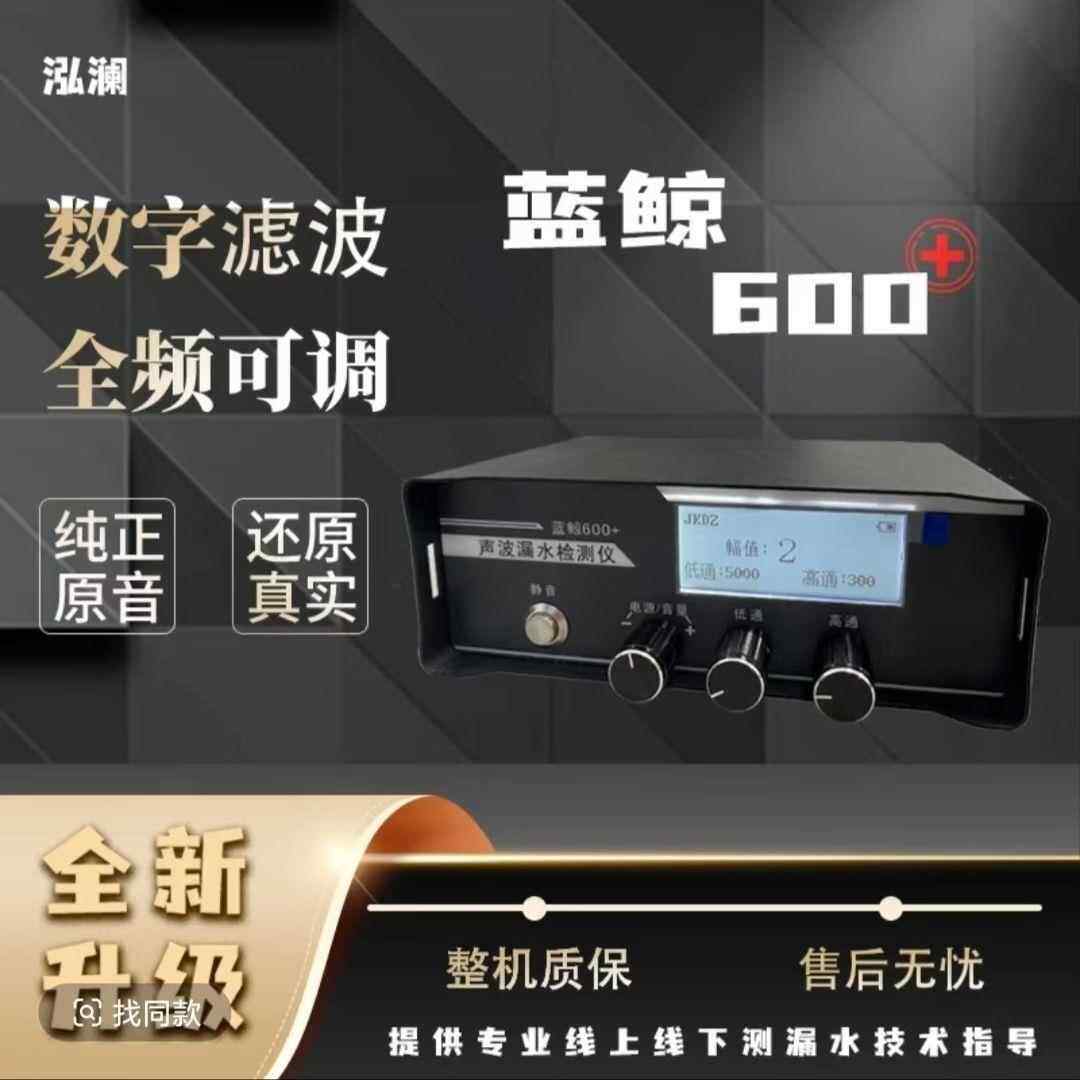 蓝鲸600+漏仪测漏高精度管道漏水检测仪室内外精准定位水管地暖