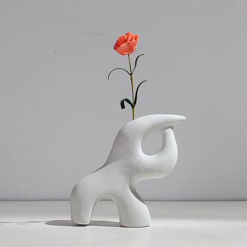 Ceramic vase flower arrangement dried flower Nordic style in