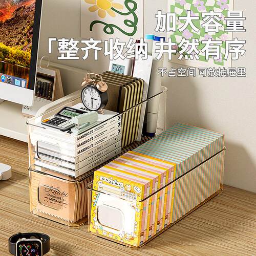 Transparent Desktop Organizer Rectangular Cosmetic Storage B
