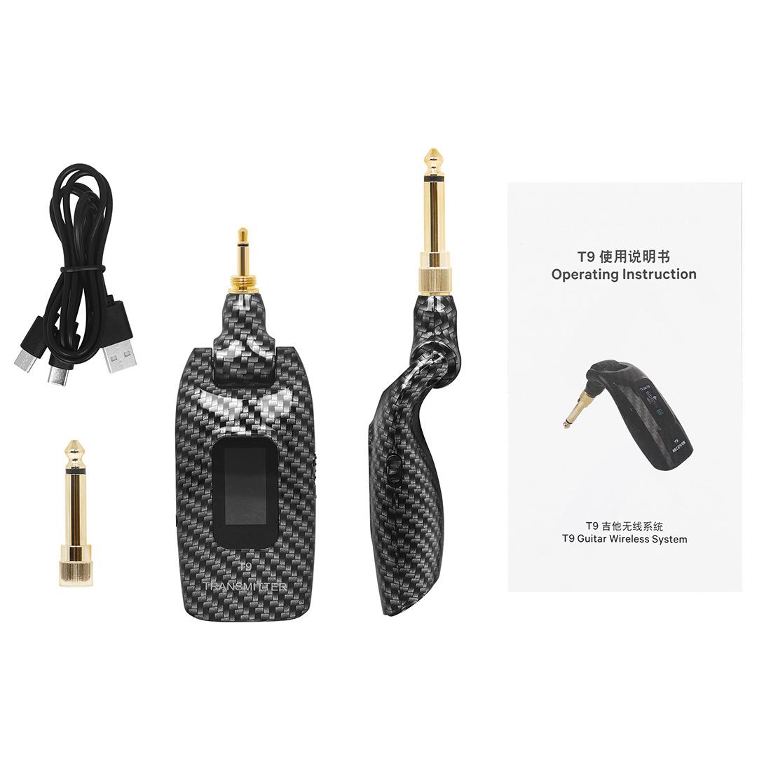 T9吉他线传输系统5.8G吉他线蓝牙发射器电吹管线接收器