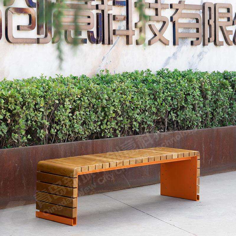 户外公园椅室外实木休闲椅商场广场庭院学校餐厅休息座椅等候排椅