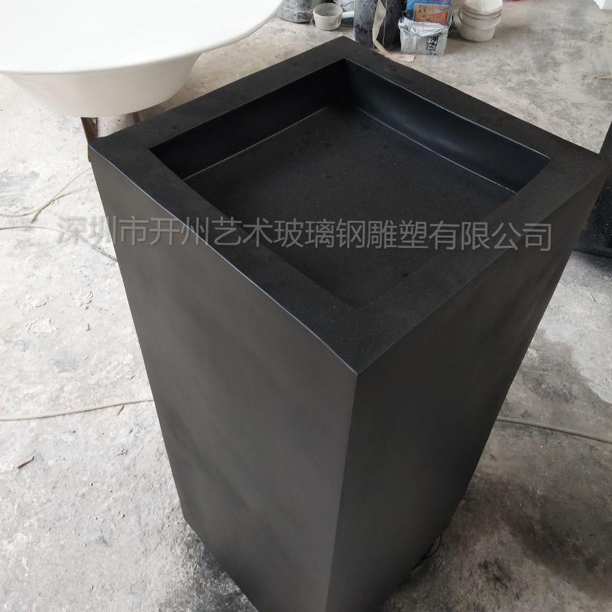 北欧创意现代简约树脂花盆菱形多边景观阳台庭院大号落地花盆摆件