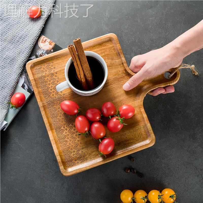 实木思AJX木排餐盘相木披质萨牛盘牛扒木板木盘子木头托盘西餐摆