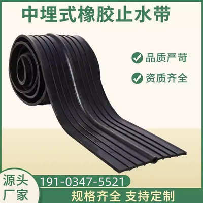 中埋式外贴国标651型钢边式橡胶止水带遇水膨胀隧道止水带建筑用