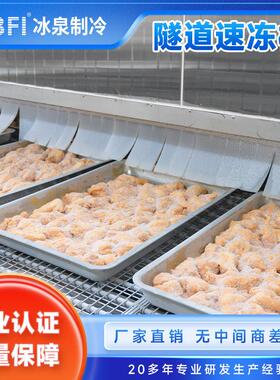 【连续式生产】全自动隧道速冻机 食品工业冷冻设备 网带式速冻生