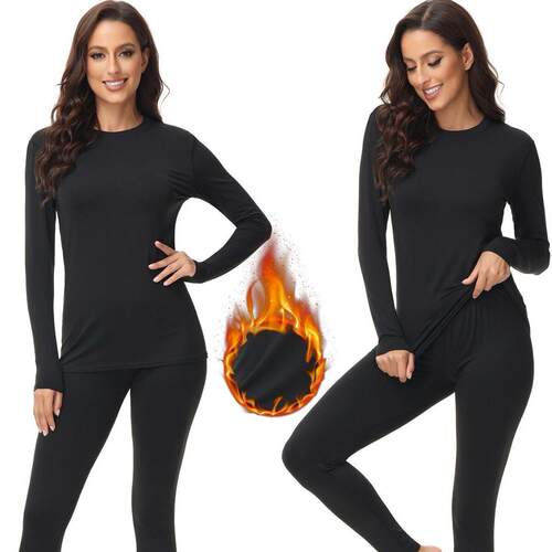 Women'S Thermal Underwear Set 2-Piece Warm Fleece Lined