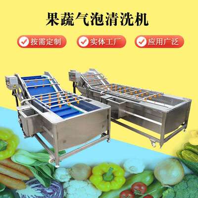 女果果蔬清洗机小黄姜连续式HZP气翻泡清圣洗机蔬菜气泡清浪洗机